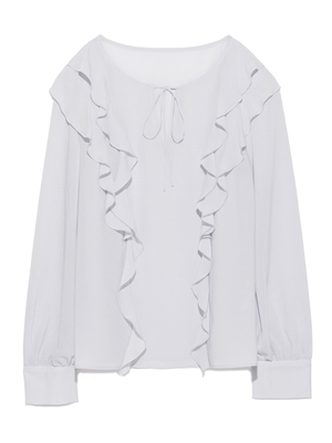 シンプルフリルブラウス