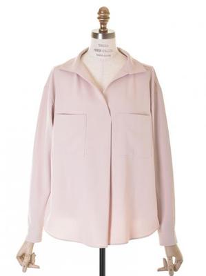 アマリアスキッパーシャツピンクベージュ