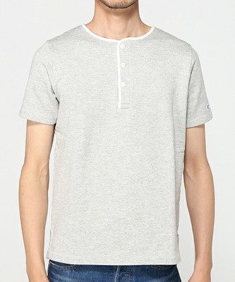 Champion×JS ヘンリーネック半袖スウェット/別注 チャンピオン#