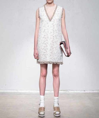 EMBROIDERY ORGANDY LACE ONE-PIECE