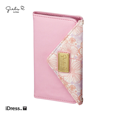 大人女子にぴったりなGIRLSi（ガールズアイ）三つ折手帳型iPhoneケース！ショルダーストラップ付 （ピンク） i6S-GI10 [iPhone 6s/6用]
