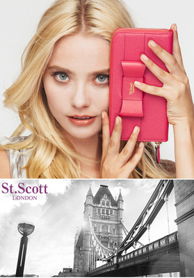 St.ScottLONDON(セントスコットロンドン) BLACK EDITION　本革　長財布 定期入れ