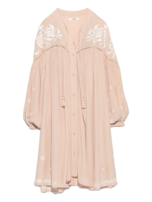 フラワー刺繍ワンピース