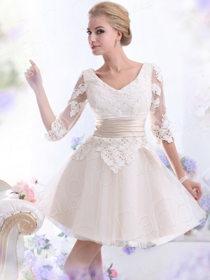 ウェディングドレス　ミニ　B14538