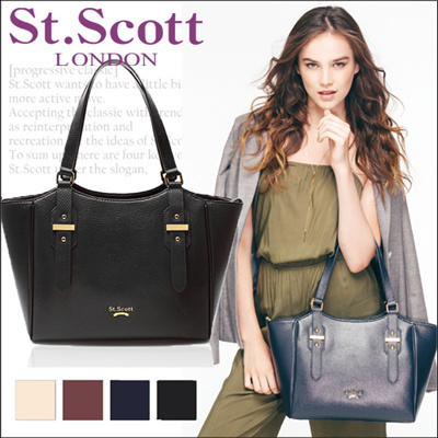 【St.Scott LONDON セントスコットロンドン】大きめのトートバッグ ハンドバッグ