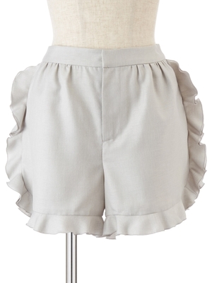 サイドヘムフリルショートパンツ