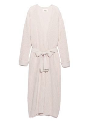 前しばりロングニットガウン