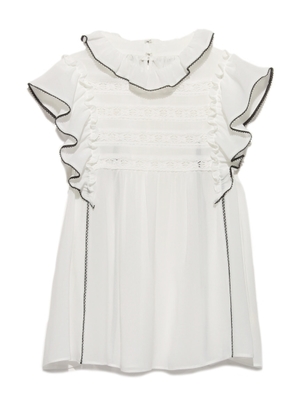 ノースリーブフリルブラウス