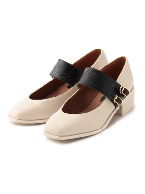 ダブルモンクレディローファー