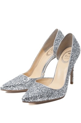 低反発インソールグリッターポインテッドトゥパンプス