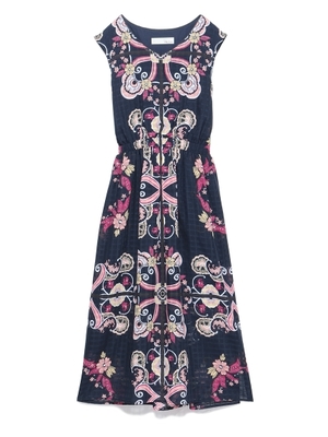 Lily Brown スカーフ柄ワンピース