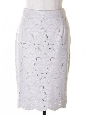 ジゼル フェイクスウェードカットワークレースタイトスカート