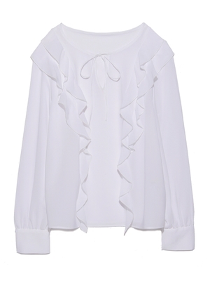 シンプルフリルブラウス