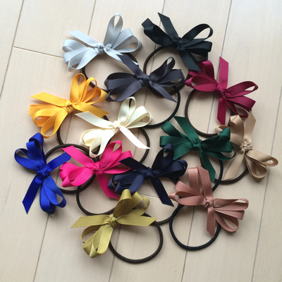 ボリューム リボン ヘアゴム