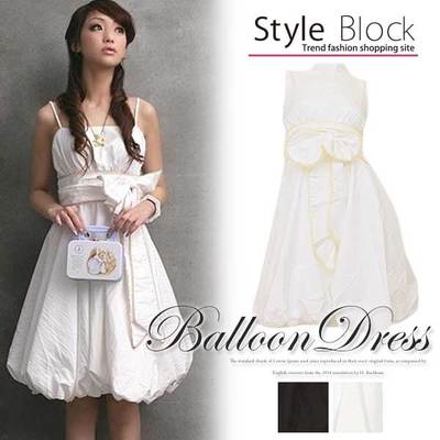 ビッグリボンキャミソールバルーンパーティードレス