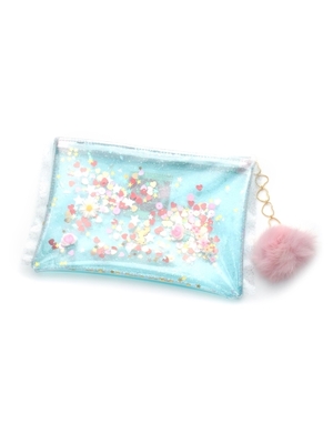 キラキラクリアポーチ・フリル