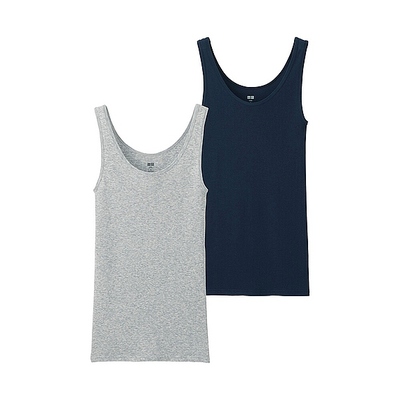 スーピマコットンタンクトップ（２枚組）