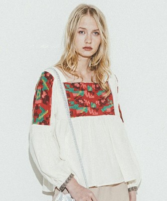 【mystic】カラフル刺繍プルオーバー