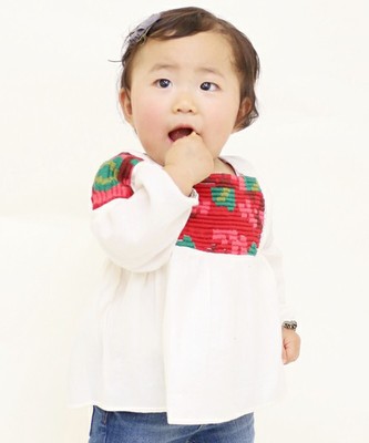 【Omekashi Baby】カラフル刺繍プルオーバー