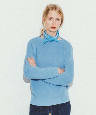 【Omekashi】ボートネックプルオーバー