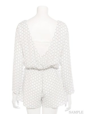 snidel （スナイデル）  レースVネックロンパース