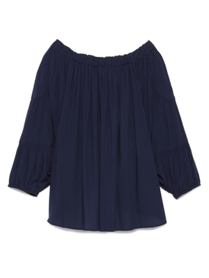 Lily Brown タックオフショルブラウス