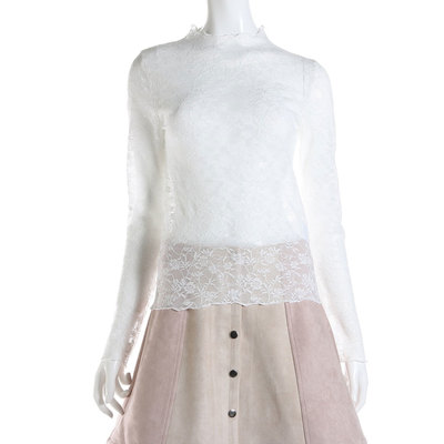 ハイネックレーストップス（オフ）