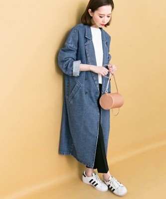 KBF ダブルブレストデニムコート