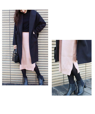 サイドスリット ニットスカート