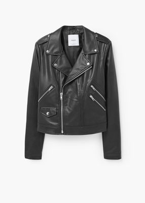 ジッパー付きバイカージャケット