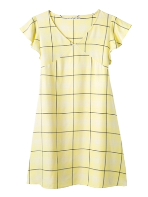 チェックフレアミニワンピ