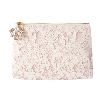 レースティッシュポーチ アイボリー