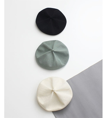 cotton　つまみベレー帽