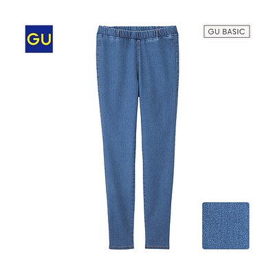 （GU）デニムクロップドレギンスパンツ