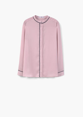 コントラストトリム付きシャツ