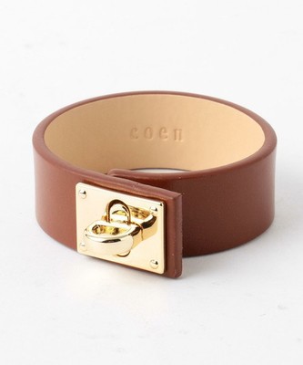 coen  ワイドレザーブレスレット