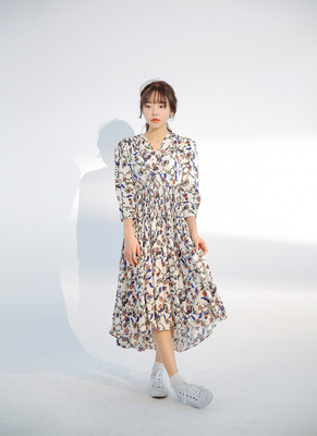 レトロフラワーカシュクールワンピース