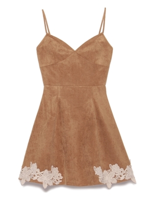 snidel (スナイデル)  スエードレースキャミワンピース
