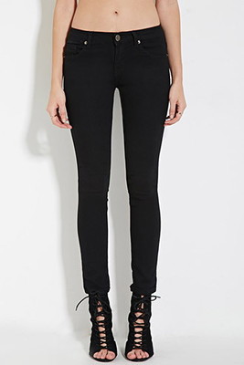 クラシックソリッドスキニージーンズ