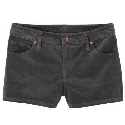 ストレッチコーデュロイショートパンツ グレー