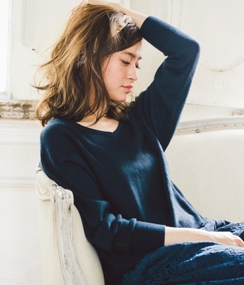 天竺ドルマンスリーブプルオーバー