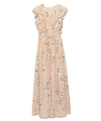 バリエーションフラワーロングワンピース