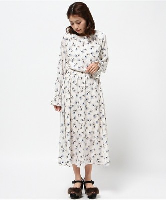 【who’s who Chico】花柄マキシワンピース