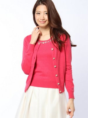 LAISSE PASSE　 フラワーパールツインニット