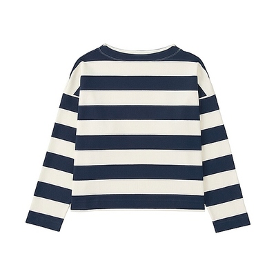 ボーダーモックネックT(9分袖)