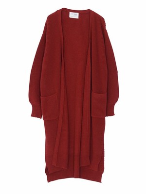 袖ボリュームロングカーデ