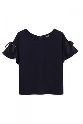 JILL by JILLSTUART(ジルバイジルスチュアート)FRILL SLEEVE BOW TOPS