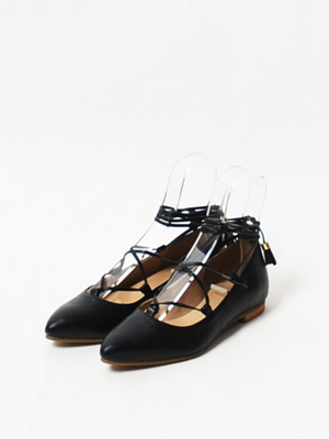 ESPERANZA(エスペランサ)タッセルレースアップフラットシューズ