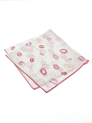 リップマークコットンサテンハンカチ