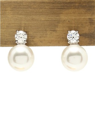 パール＆ジルコニアイヤリング